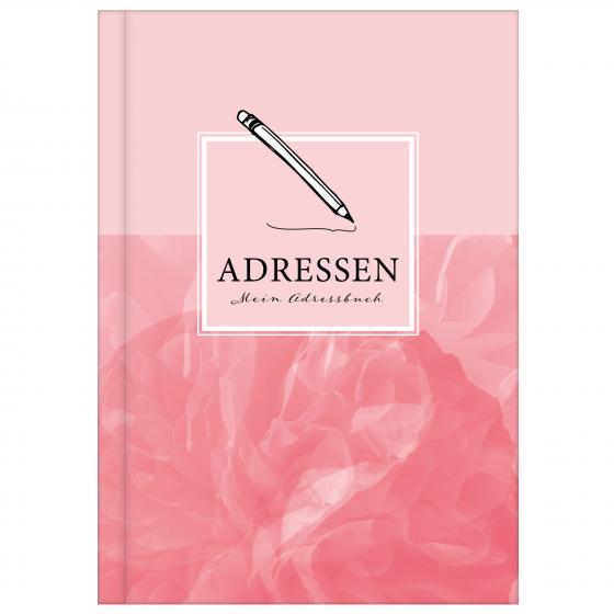 Cover-Bild Adressbuch mit Geburtstagskalender | Kontaktbuch in DIN A5| Telefonregister & Adressbuch mit Telefonnummer, Adresse, E-Mail | Telefonbuch rosa