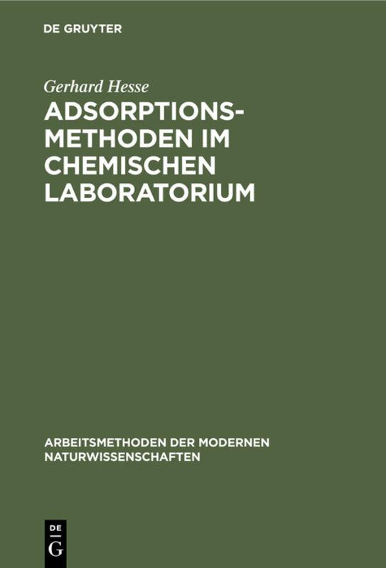 Cover-Bild Adsorptionsmethoden im chemischen Laboratorium