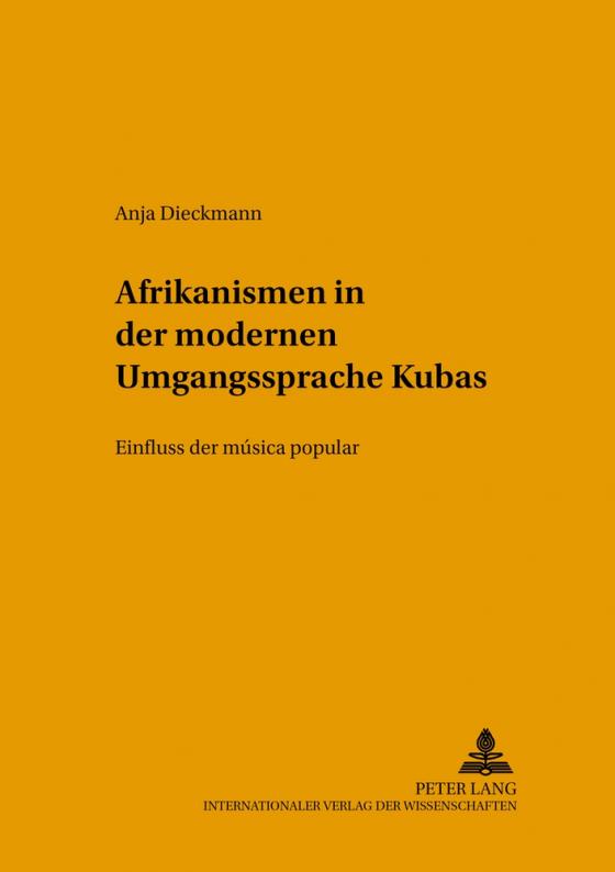 Cover-Bild Afrikanismen in der modernen Umgangssprache Kubas
