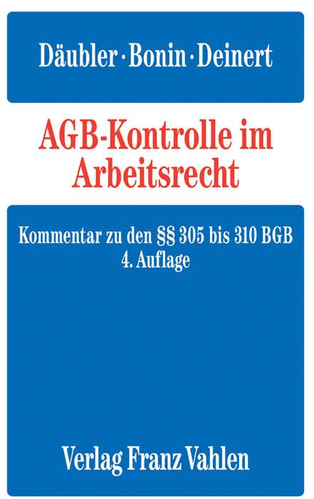 Cover-Bild AGB-Kontrolle im Arbeitsrecht