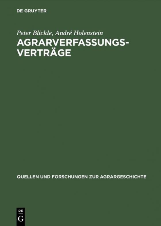 Cover-Bild Agrarverfassungsverträge