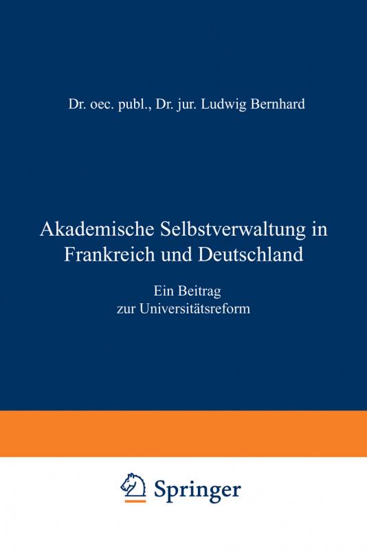 Cover-Bild Akademische Selbstverwaltung in Frankreich und Deutschland