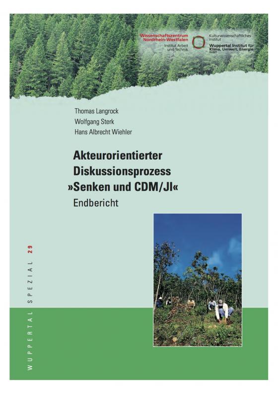 Cover-Bild Akteurorientierter Diskussionsprozess "Senken und CDM/JI"