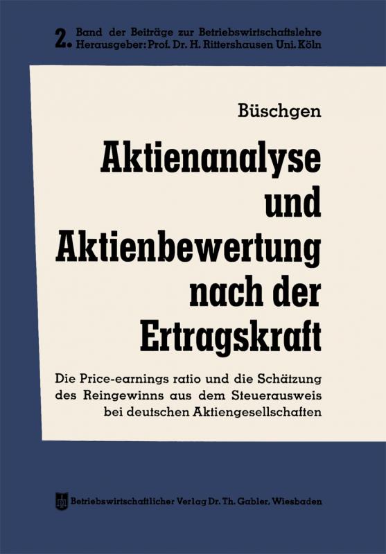 Cover-Bild Aktienanalyse und Aktienbewertung nach der Ertragskraft