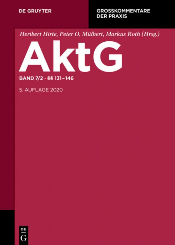 Cover-Bild Aktiengesetz / §§ 131-146