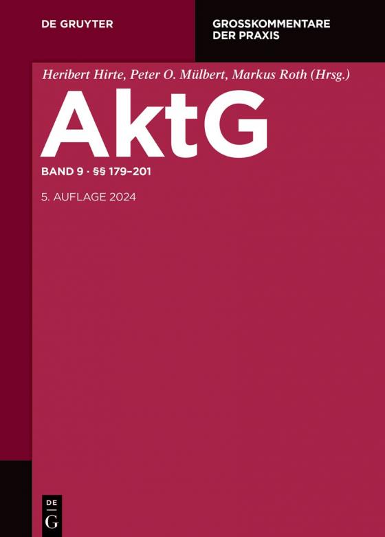 Cover-Bild Aktiengesetz / §§ 179-201