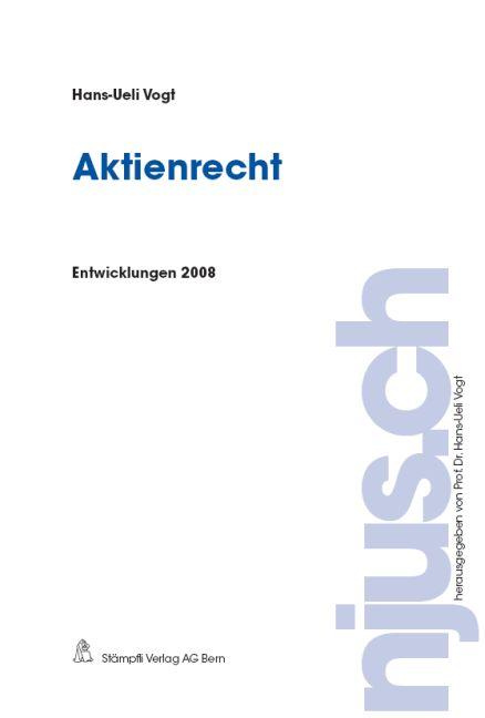 Cover-Bild Aktienrecht, Entwicklungen 2008