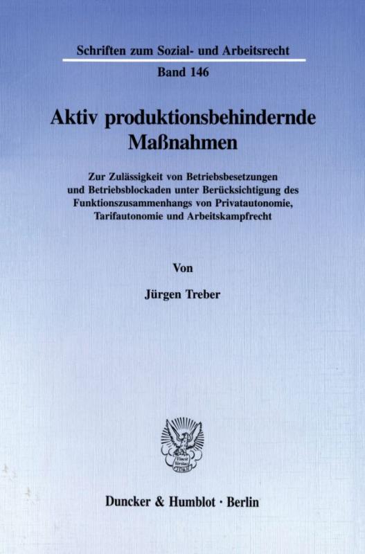 Cover-Bild Aktiv produktionsbehindernde Maßnahmen.