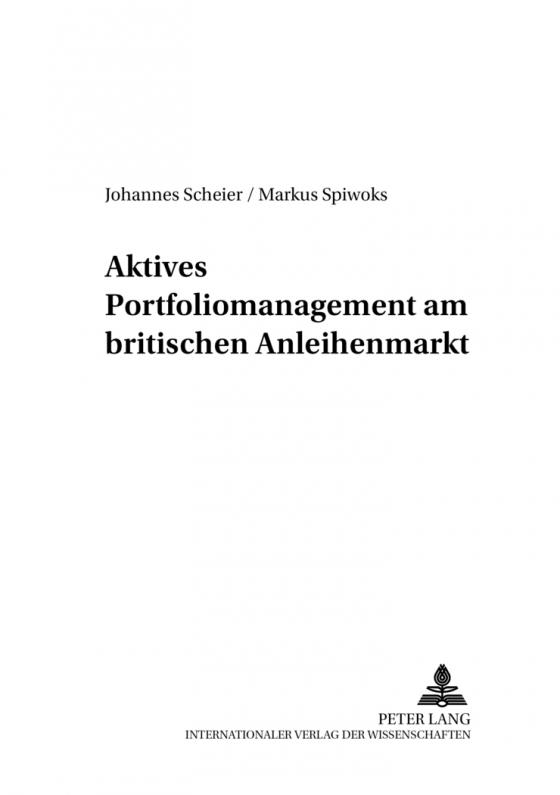 Cover-Bild Aktives Portfoliomanagement am britischen Anleihenmarkt