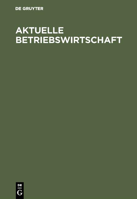 Cover-Bild Aktuelle Betriebswirtschaft