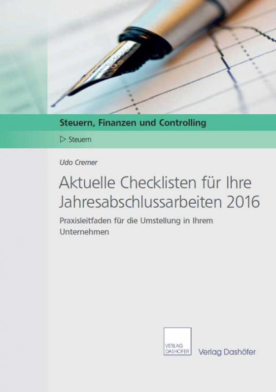 Cover-Bild Aktuelle Checklisten für Ihre Jahresabschlussarbeiten 2016