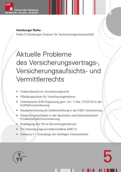 Cover-Bild Aktuelle Probleme des Versicherungsvertrags-, Versicherungsaufsichts- und Vermittlerrechts