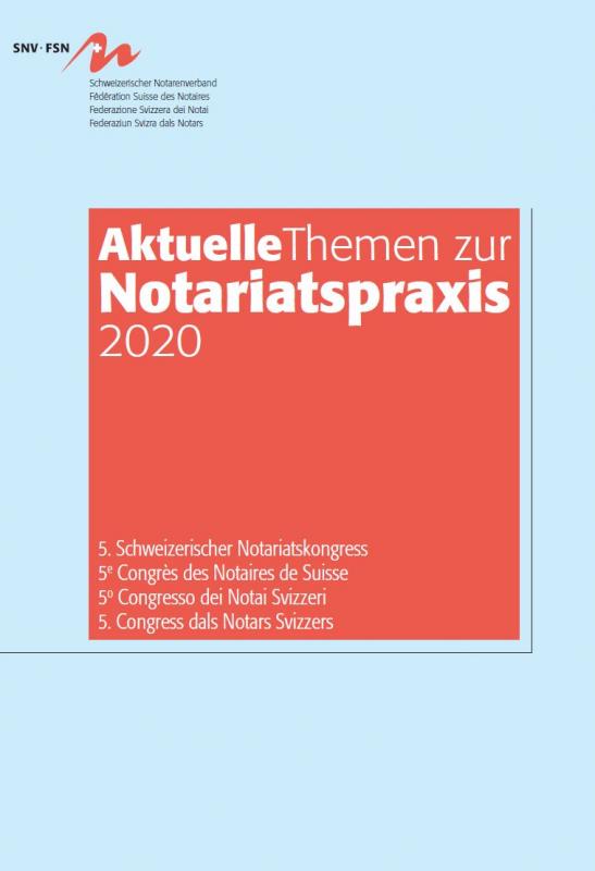 Cover-Bild Aktuelle Themen zur Notariatspraxis 2020