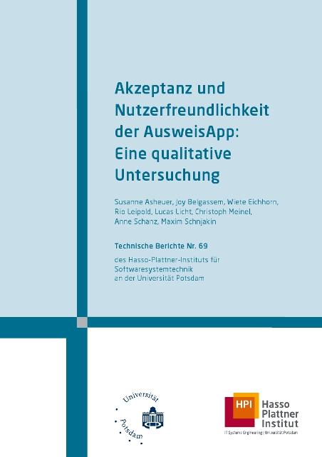 Cover-Bild Akzeptanz und Nutzerfreundlichkeit der AusweisApp