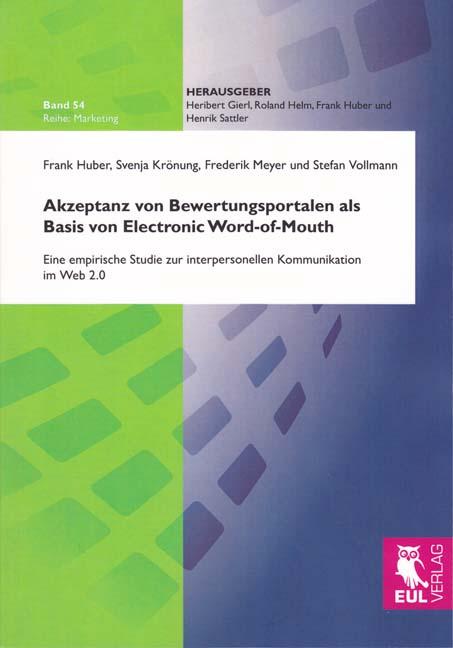 Cover-Bild Akzeptanz von Bewertungsportalen als Basis von Electronic Word-of-Mouth