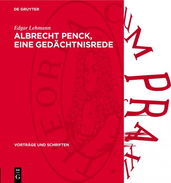 Cover-Bild Albrecht Penck, eine Gedächtnisrede