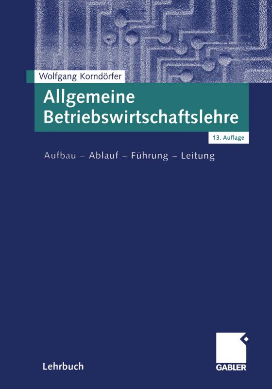 Cover-Bild Allgemeine Betriebswirtschaftslehre