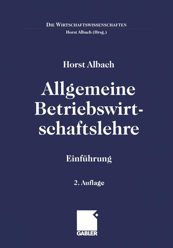 Cover-Bild Allgemeine Betriebswirtschaftslehre