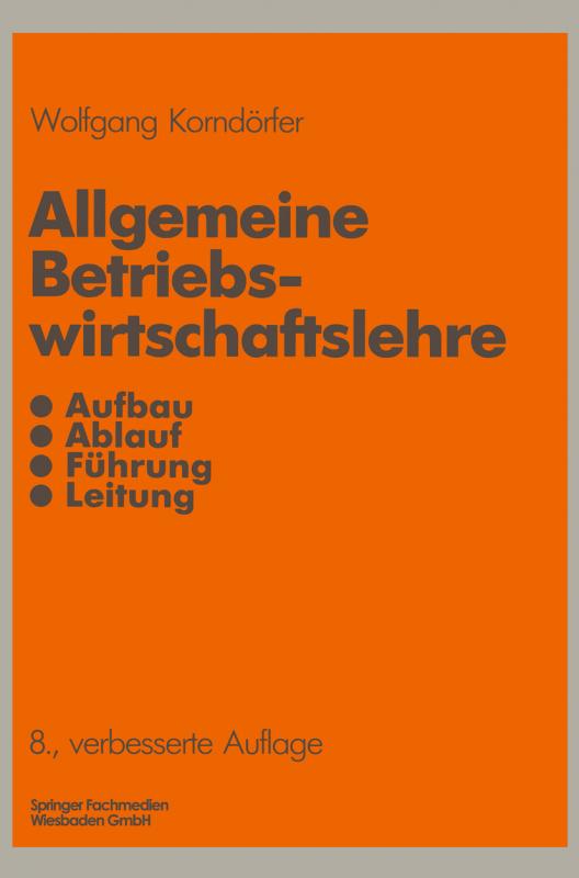 Cover-Bild Allgemeine Betriebswirtschaftslehre