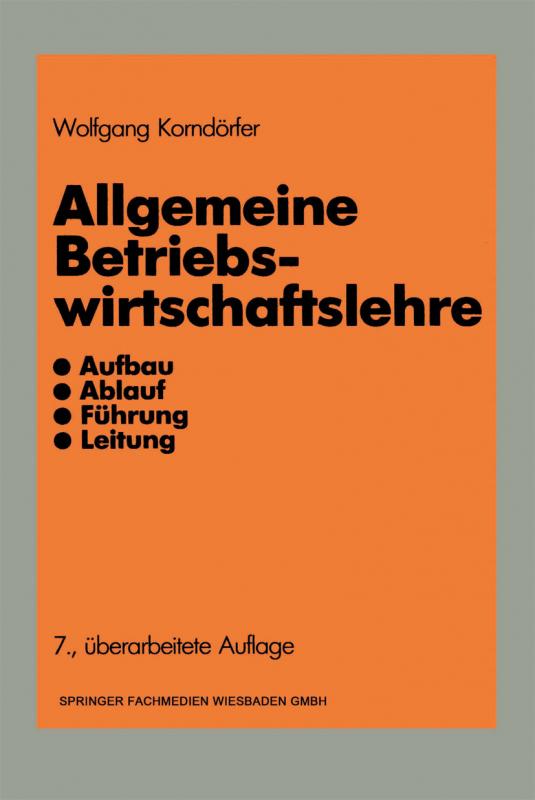 Cover-Bild Allgemeine Betriebswirtschaftslehre