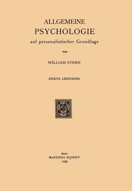 Cover-Bild Allgemeine Psychologie auf personalistischer Grundlage