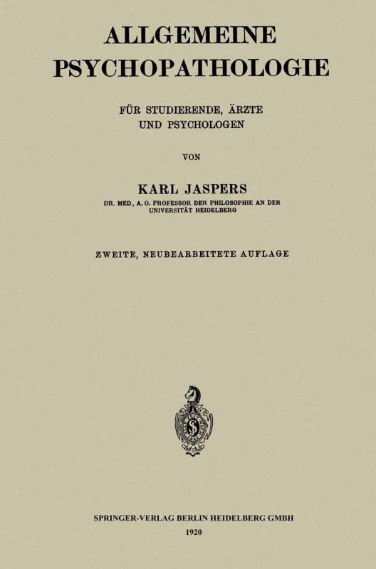 Cover-Bild Allgemeine Psychopathologie für Studierende, Ärzte und Psychologen