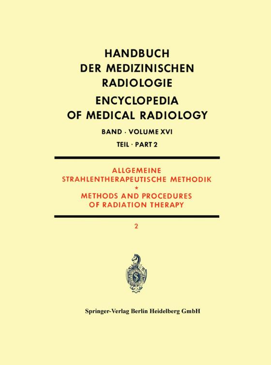 Cover-Bild Allgemeine Strahlentherapeutische Methodik