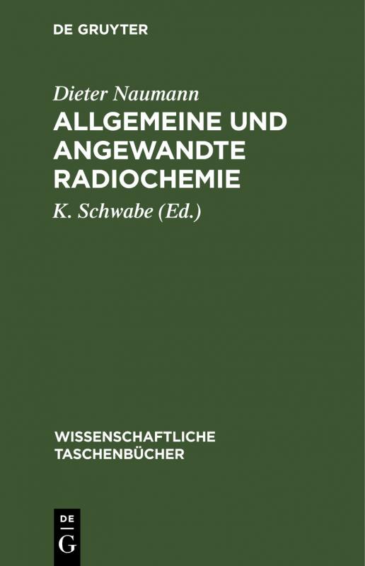 Cover-Bild Allgemeine und angewandte Radiochemie