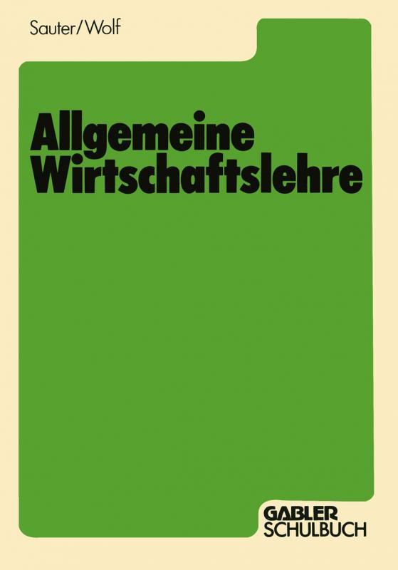 Cover-Bild Allgemeine Wirtschaftslehre