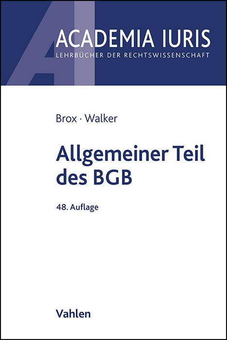 Cover-Bild Allgemeiner Teil des BGB