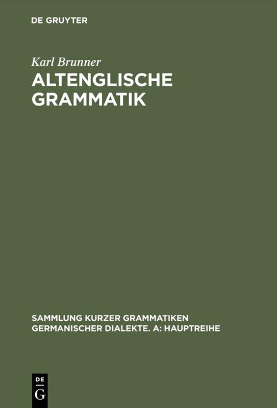 Cover-Bild Altenglische Grammatik