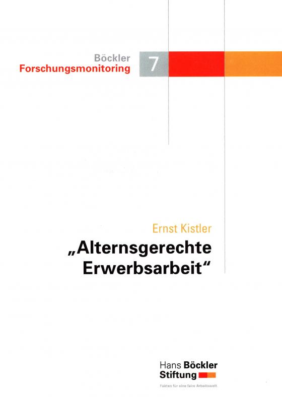 Cover-Bild Alternsgerechte Erwerbsarbeit