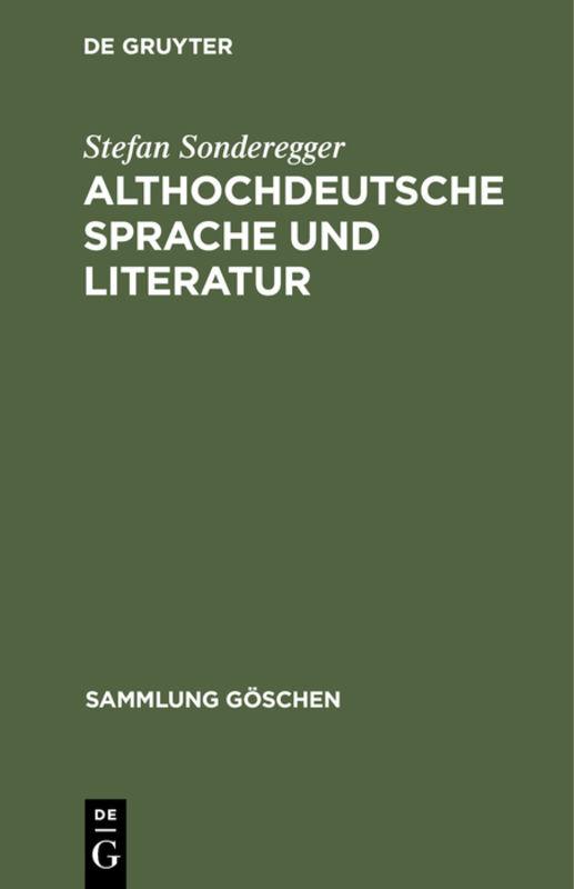 Cover-Bild Althochdeutsche Sprache und Literatur