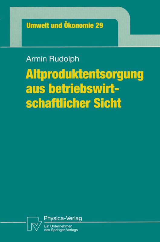 Cover-Bild Altproduktentsorgung aus betriebswirtschaftlicher Sicht