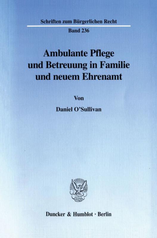 Cover-Bild Ambulante Pflege und Betreuung in Familie und neuem Ehrenamt.