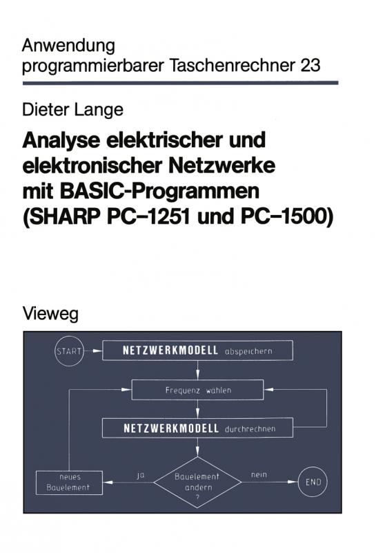 Cover-Bild Analyse elektrischer und elektronischer Netzwerke mit BASIC-Programmen (SHARP PC-1251 und PC-1500)