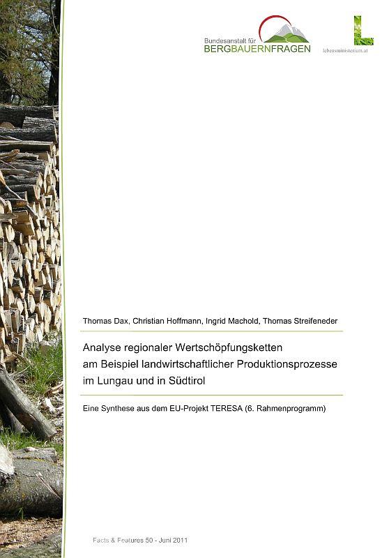 Cover-Bild Analyse regionaler Wertschöpfungsketten am Beispiel landwirtschaftlicher Produktionsprozesse im Lungau und in Südtirol