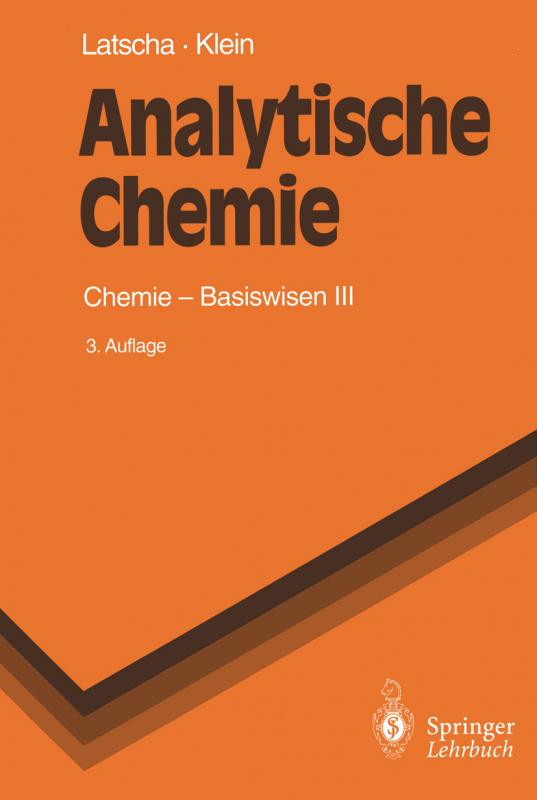 Cover-Bild Analytische Chemie