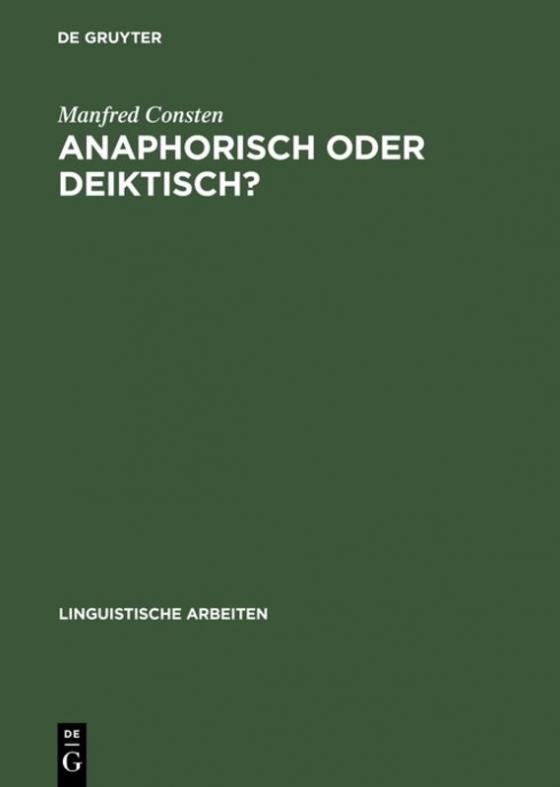 Cover-Bild Anaphorisch oder deiktisch?