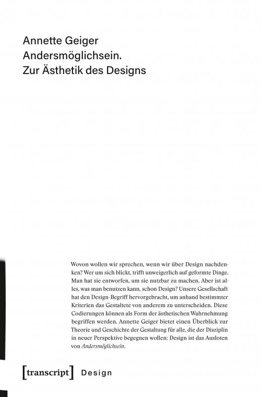 Cover-Bild Andersmöglichsein. Zur Ästhetik des Designs