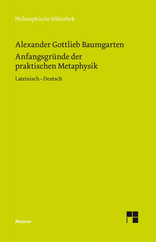 Cover-Bild Anfangsgründe der praktischen Metaphysik