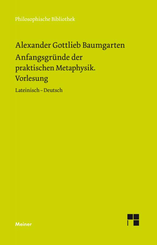 Cover-Bild Anfangsgründe der praktischen Metaphysik