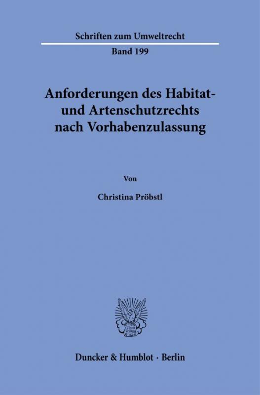 Cover-Bild Anforderungen des Habitat- und Artenschutzrechts nach Vorhabenzulassung.