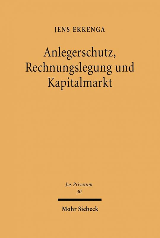 Cover-Bild Anlegerschutz, Rechnungslegung und Kapitalmarkt