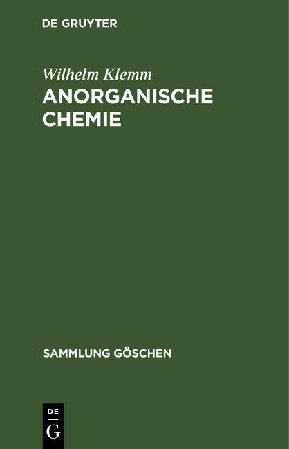 Cover-Bild Anorganische Chemie