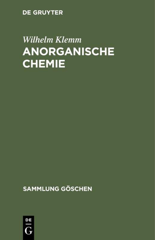 Cover-Bild Anorganische Chemie