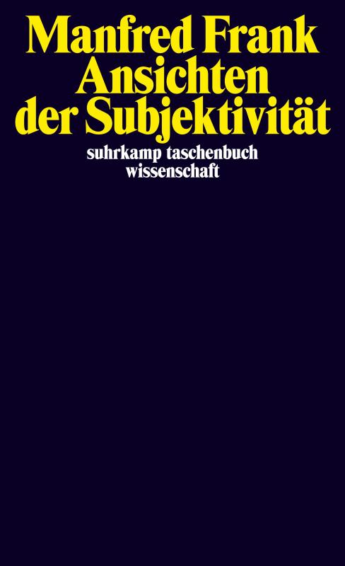 Cover-Bild Ansichten der Subjektivität