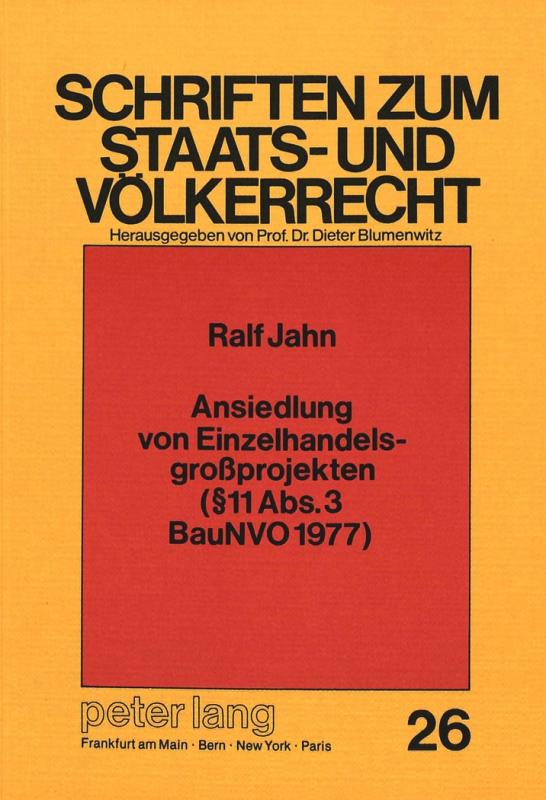 Cover-Bild Ansiedlung von Einzelhandelsgrossprojekten ( 11 Abs. 3 BauNVO 1977)
