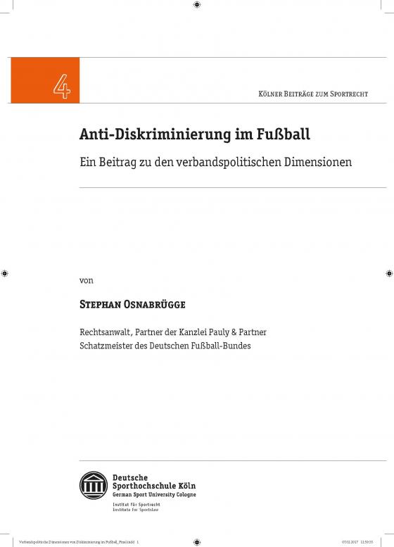 Cover-Bild Anti-Diskriminierung im Fußball