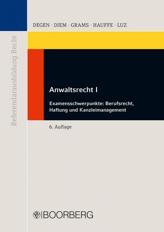 Cover-Bild Anwaltsrecht I